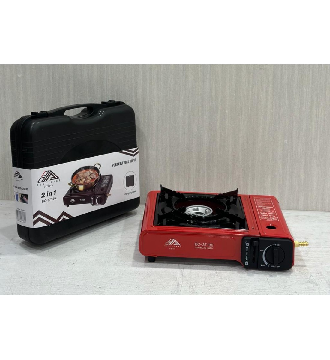 A travel stove that works with small gas cans, 220 grams, gas consumption rate of 204 grams per hour