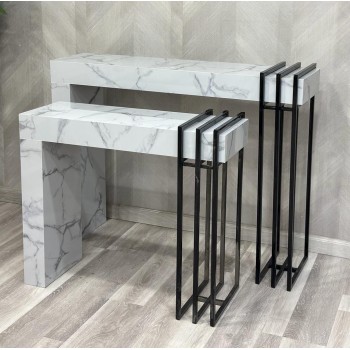 طقم مدخل بديل الرخام ابيض 2 حبة 