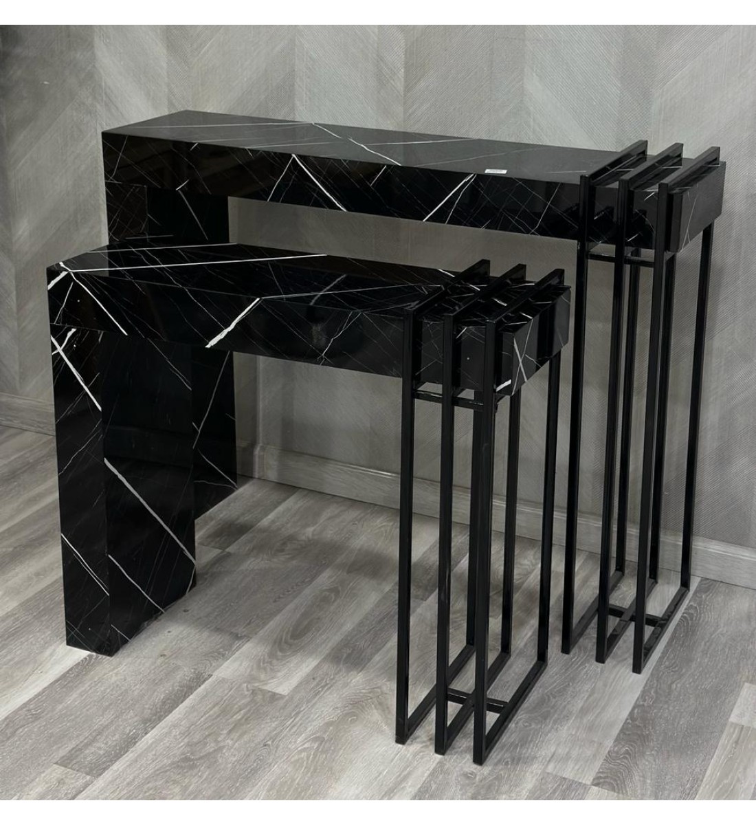 طقم مدخل بديل الرخام اسود 2 حبة 