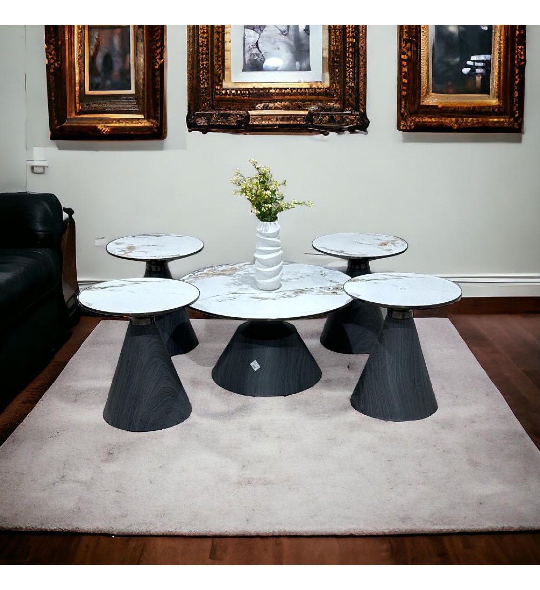 5-piece marble table set