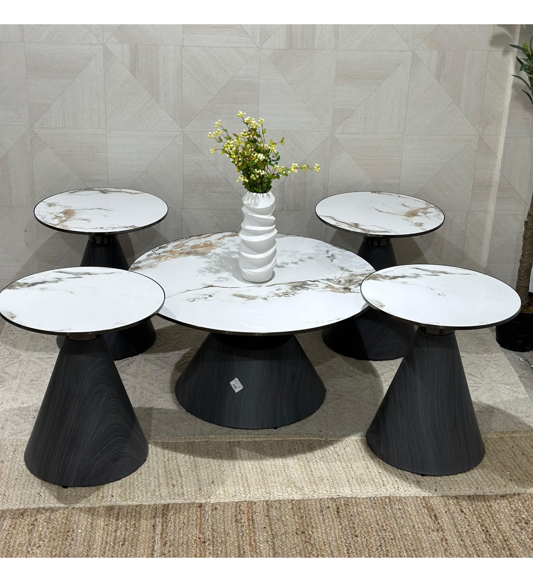 5-piece marble table set