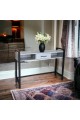 Beautiful and elegant wooden entrance with iron base and gray base, 83 x 31 x 120 cm