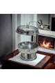 Buffet heater, ceramic serving dish for heating food with a uniquely designed lid, 6 liters