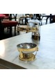 Buffet heater, ceramic serving dish for heating food with a uniquely designed lid, 6 liters