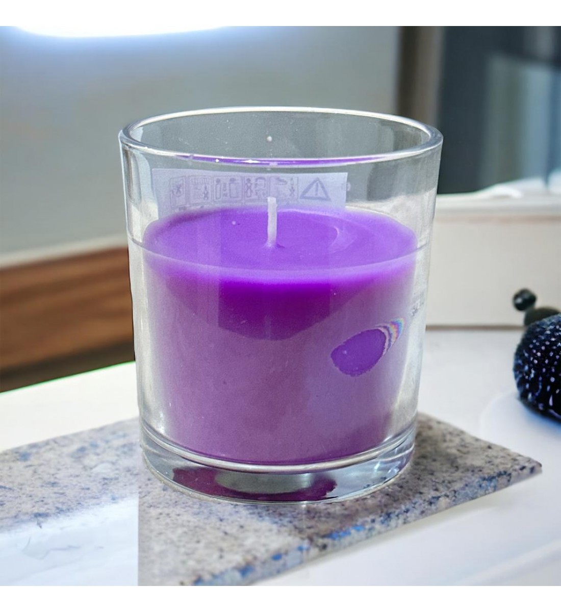 شمع بكاسه معطر منزلي زهره البنفسج 8×7.5×7.5سم شمع بكاسه معطر منزلي زهره البنفسج 8×7.5×7.5سم