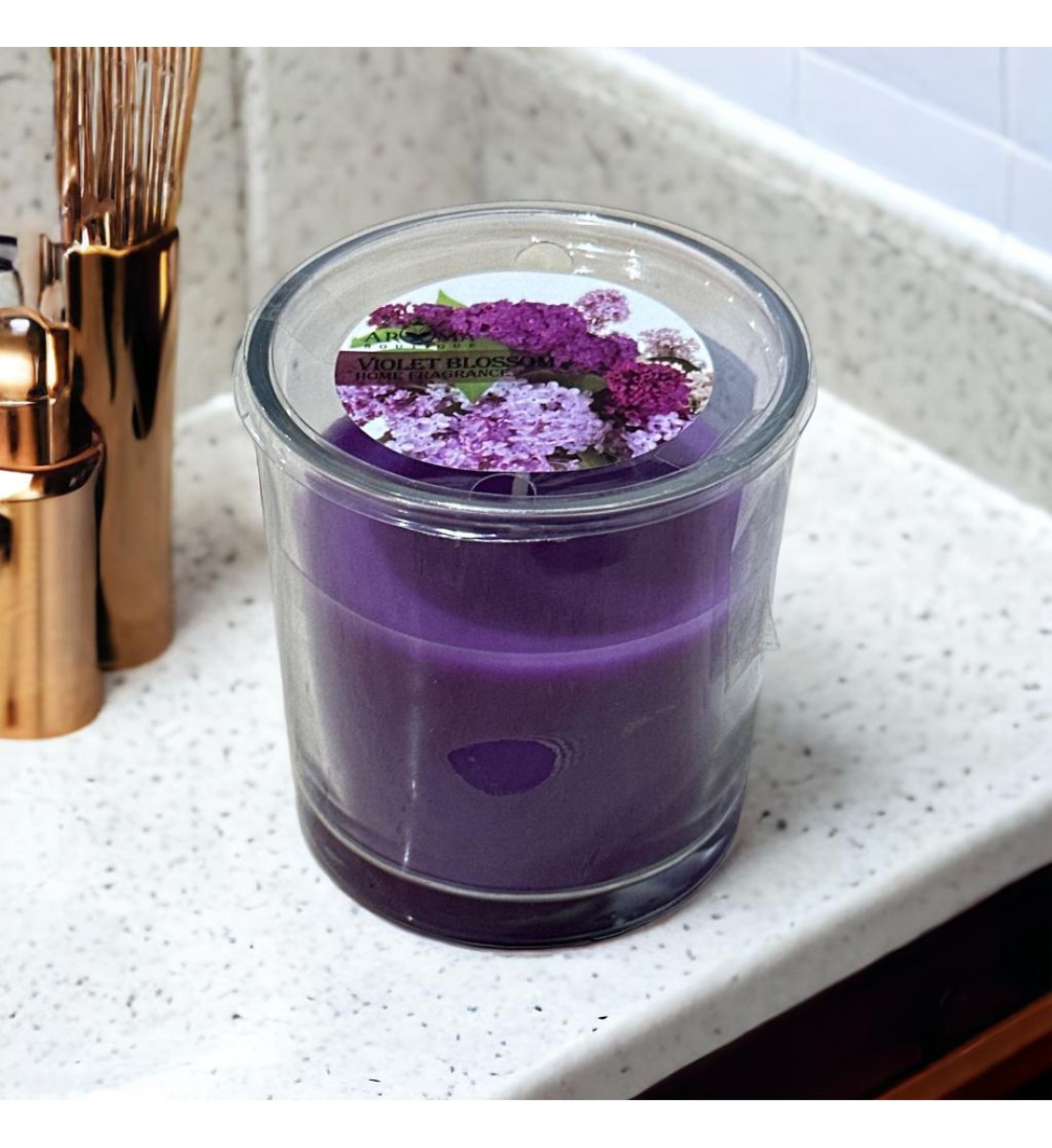 شمع بكاسه معطر منزلي زهره البنفسج 8×7.5×7.5سم شمع بكاسه معطر منزلي زهره البنفسج 8×7.5×7.5سم