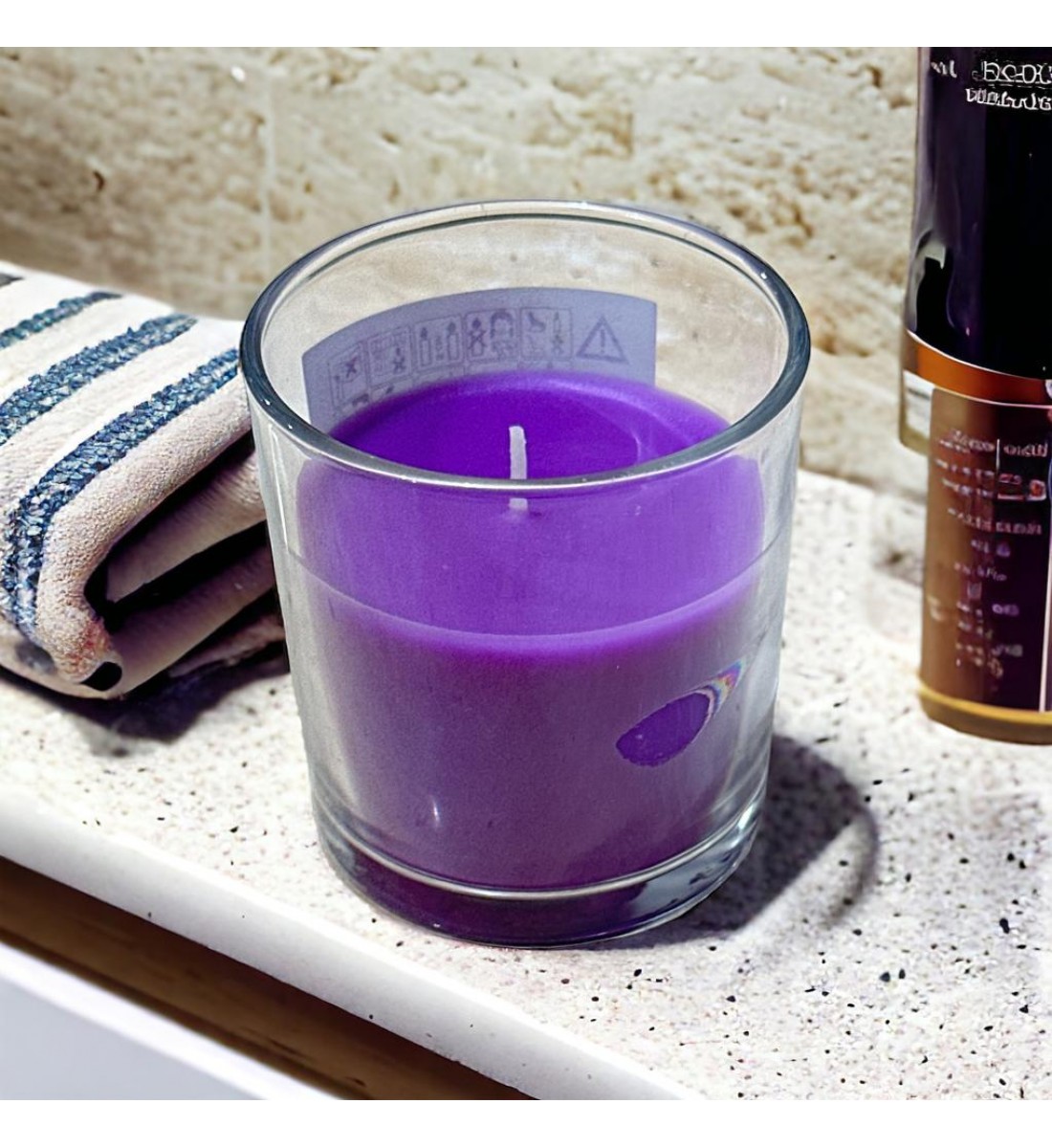 شمع بكاسه معطر منزلي زهره البنفسج 8×7.5×7.5سم شمع بكاسه معطر منزلي زهره البنفسج 8×7.5×7.5سم