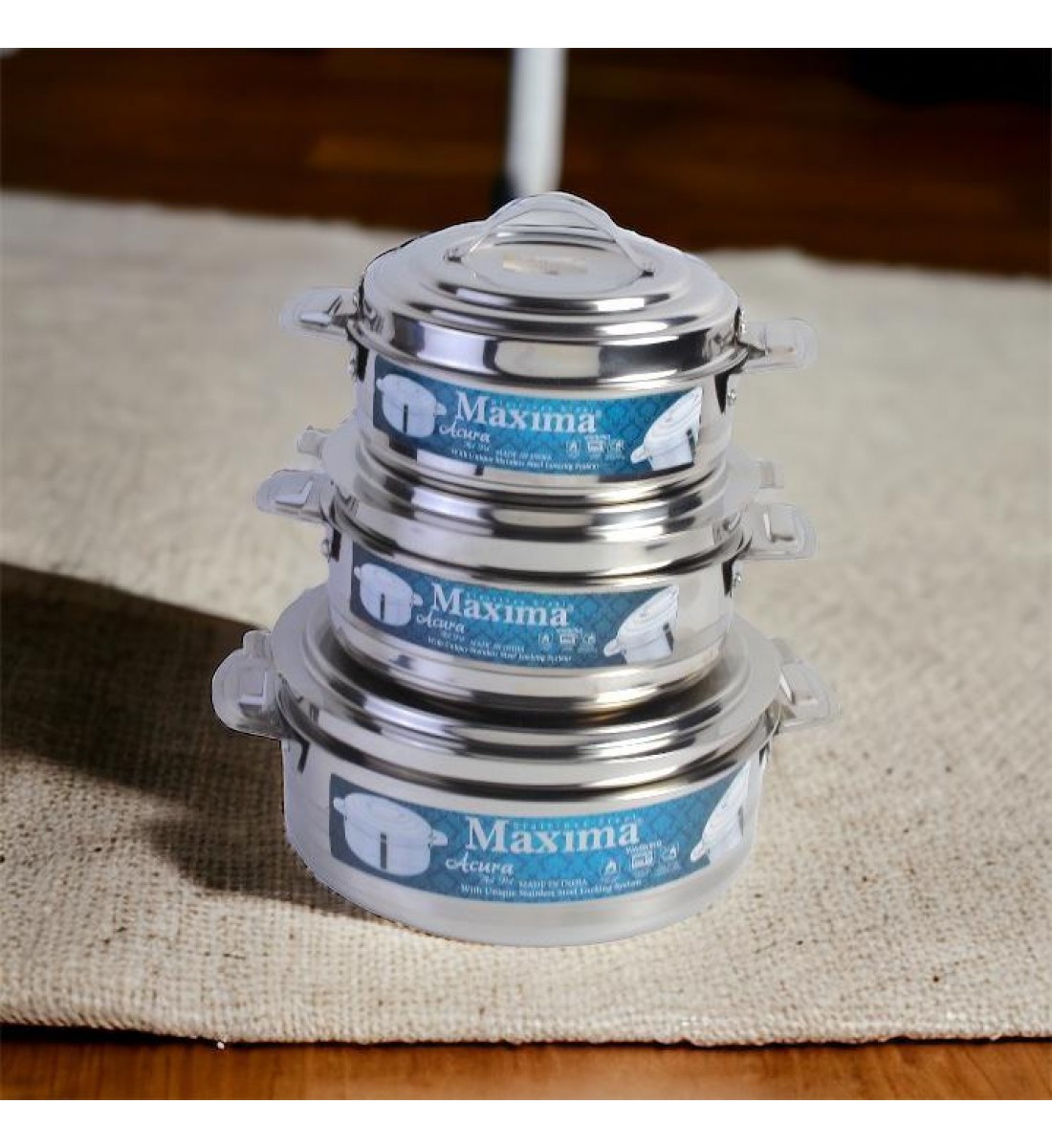 Akura large pot set of 3 pieces from Maxima, size: 3500+5000+8500 ml