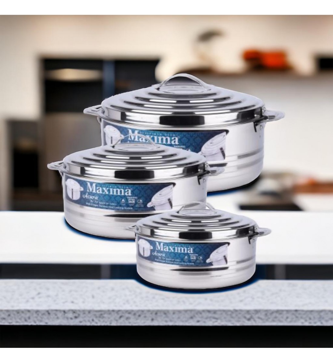 Akura large pot set of 3 pieces from Maxima, size: 3500+5000+8500 ml