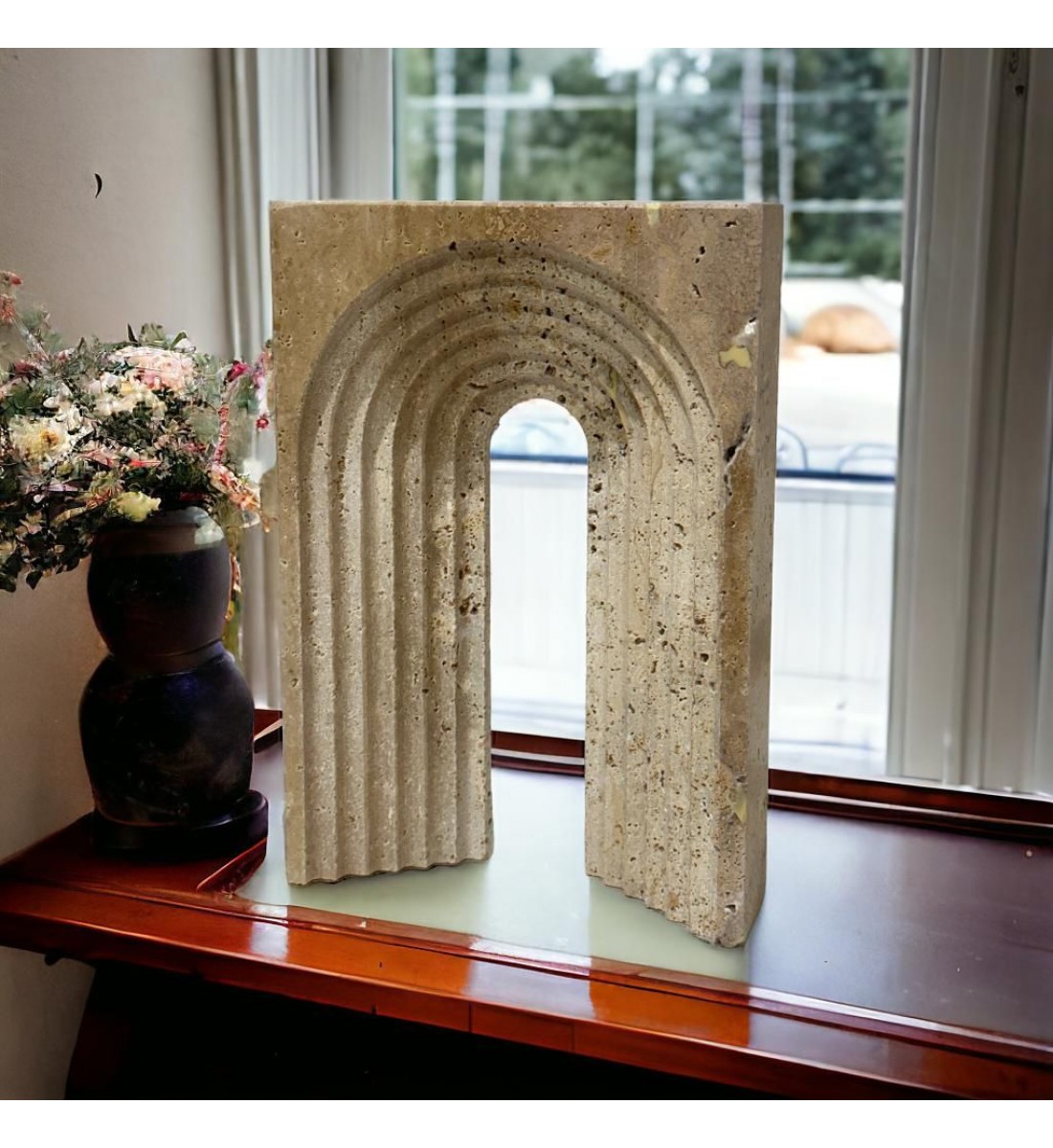 تحفة ديكور رخام ترافنتينو 25×17×5سم تحفة ديكور رخام ترافنتينو 25×17×5سم