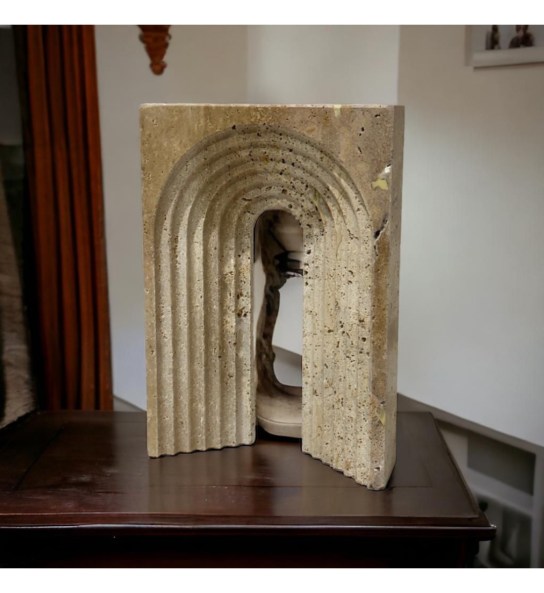 تحفة ديكور رخام ترافنتينو 25×17×5سم تحفة ديكور رخام ترافنتينو 25×17×5سم