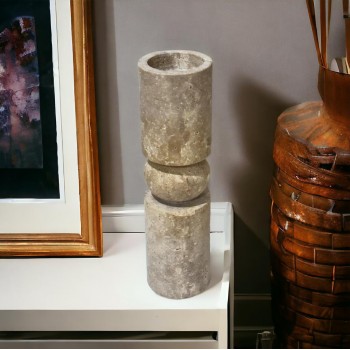   شمعدان رخام ترافنتينوا .30×8×8سم