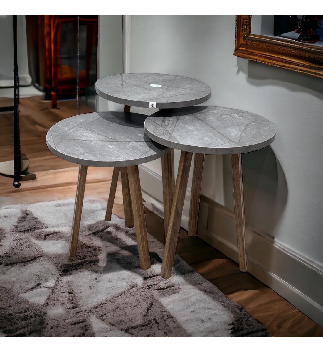 طقم طاولات شاي ثلاثي 3قطع طقم طاولات شاي ثلاثي 3قطع