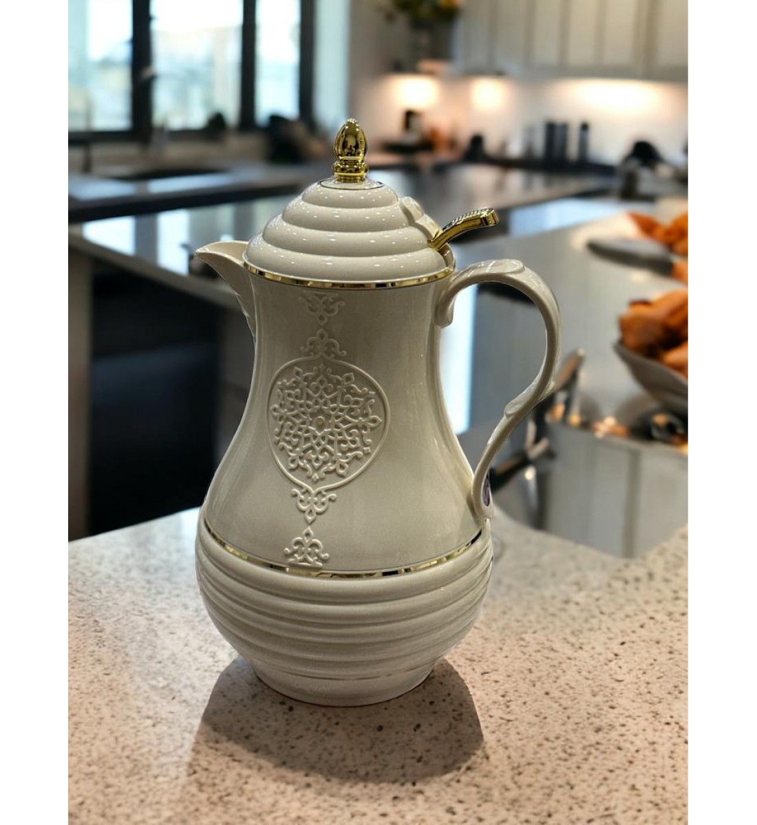 ترمس شاي وقهوة بتصميم راقي من تركوازي 1 لتر