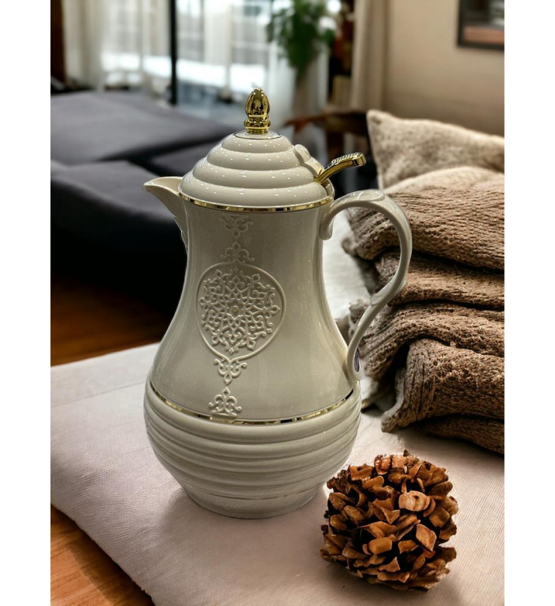 ترمس شاي وقهوة بتصميم راقي من تركوازي 1 لتر