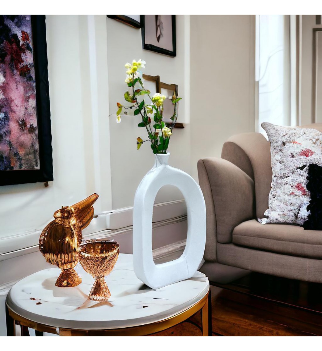 مزهرية منزلية على الطراز الأوروبي 30×3×3سم