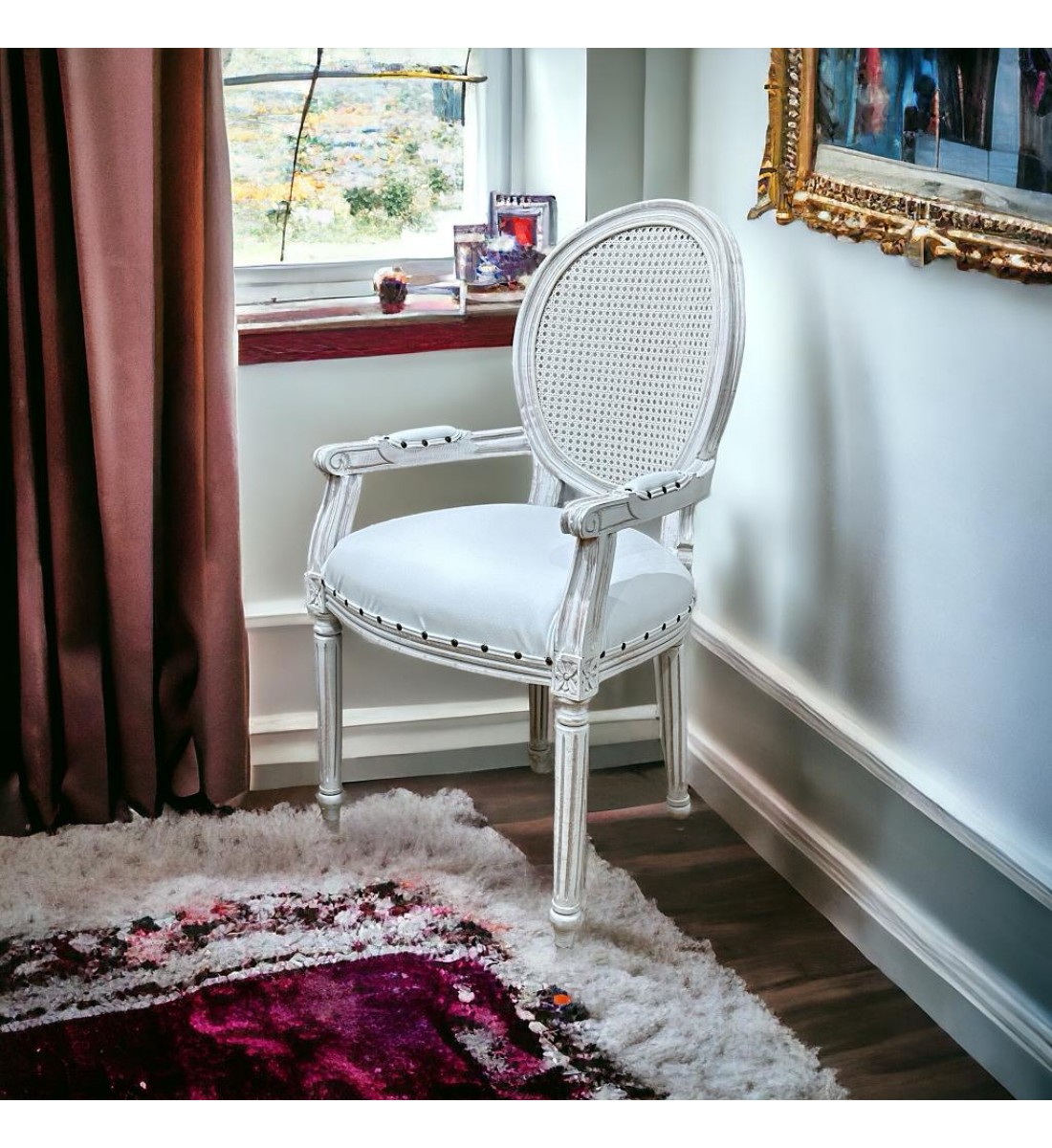  كرسي خشب بذارعين 95×59×55سم 