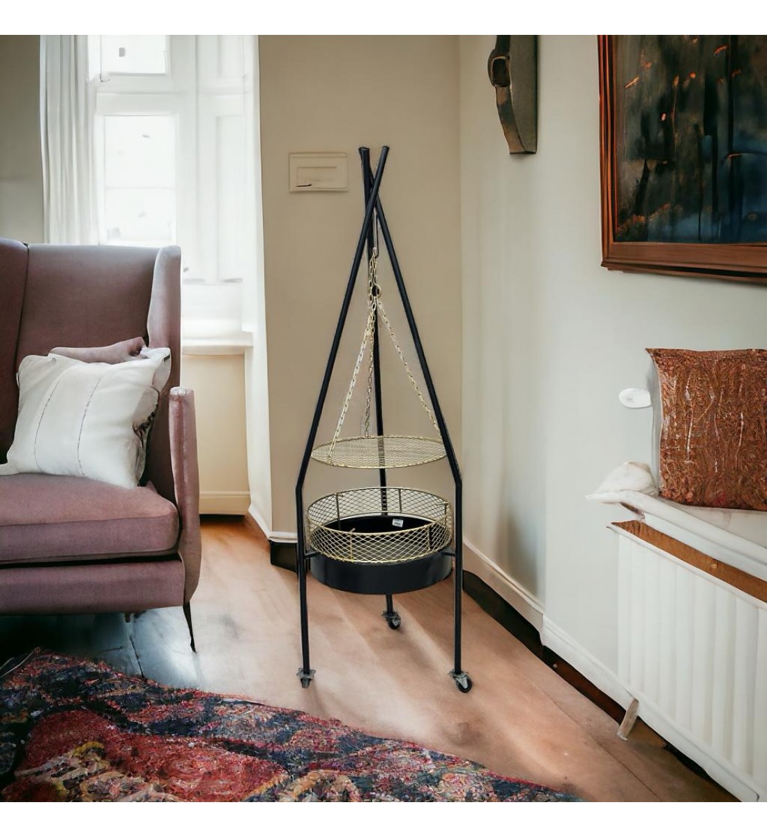 منقل حطب حديد 60سم 