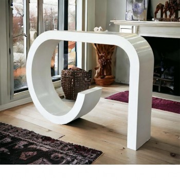  طاولة مدخل خشبي لون ابيض شكل جديد وانيق (130×30×100)سم