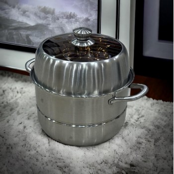 قدر منتو ستيل 2 طبقات مقاس 30