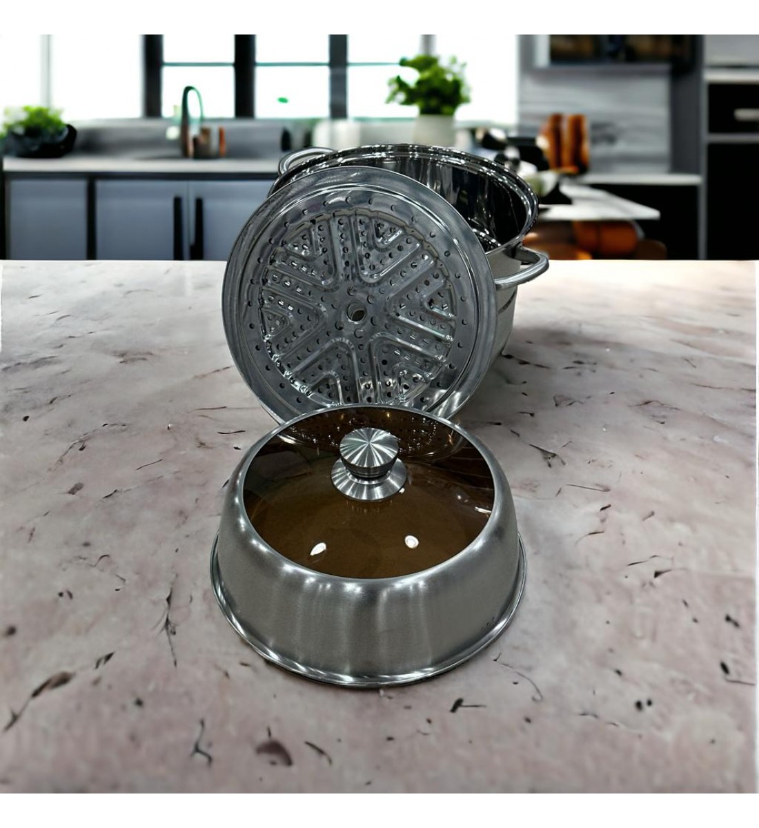 Mento steel pot, 2 layers, size 30