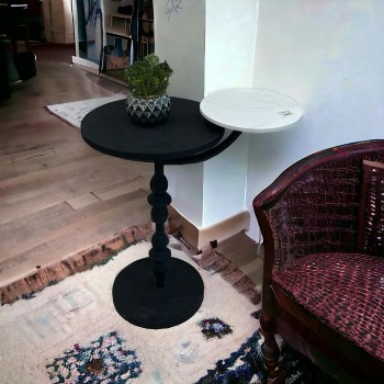 طاولة خدمه دورين اسود وابيض