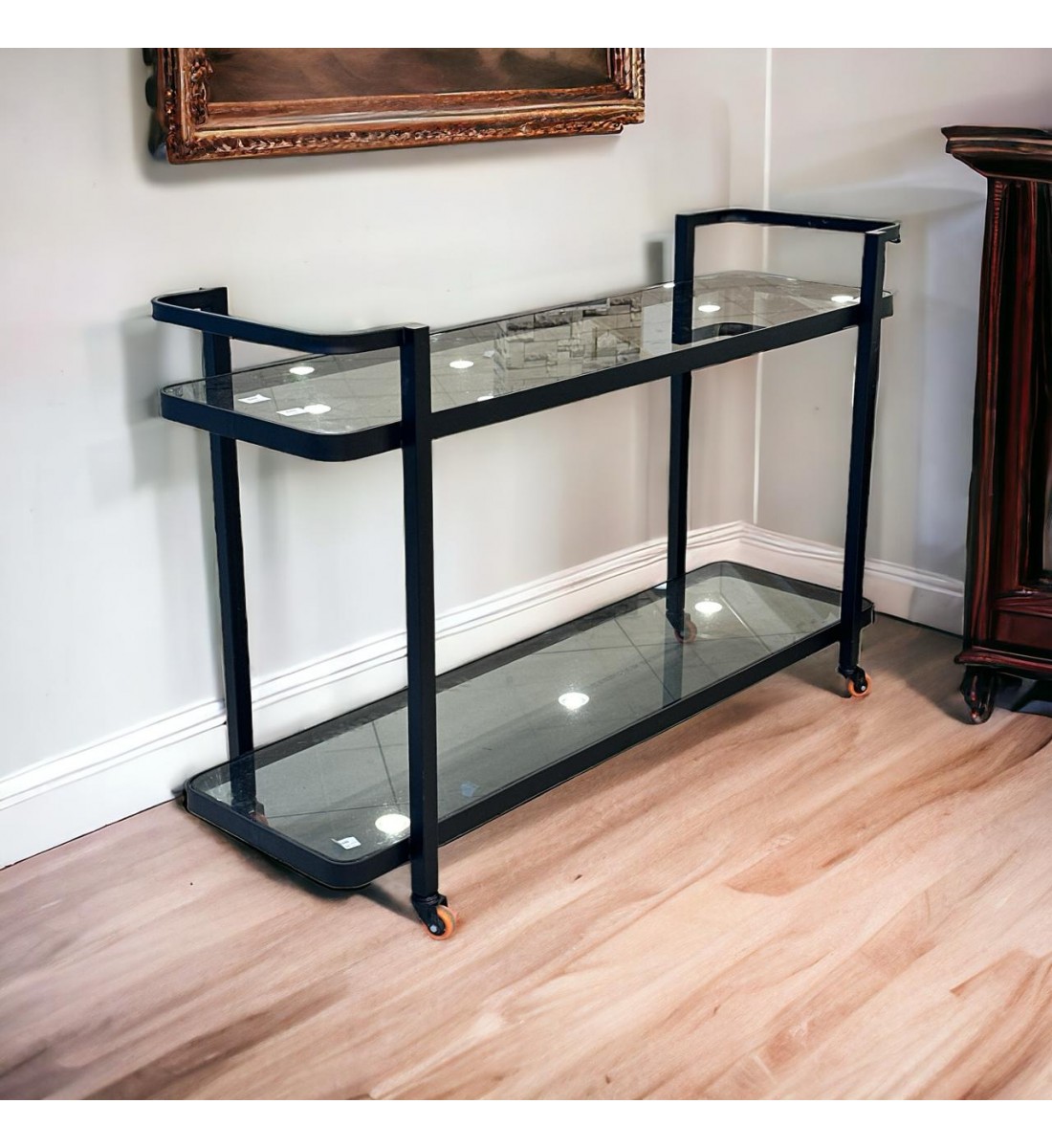 Serving stroller 2 glass floors 145 × 40× 92cm 