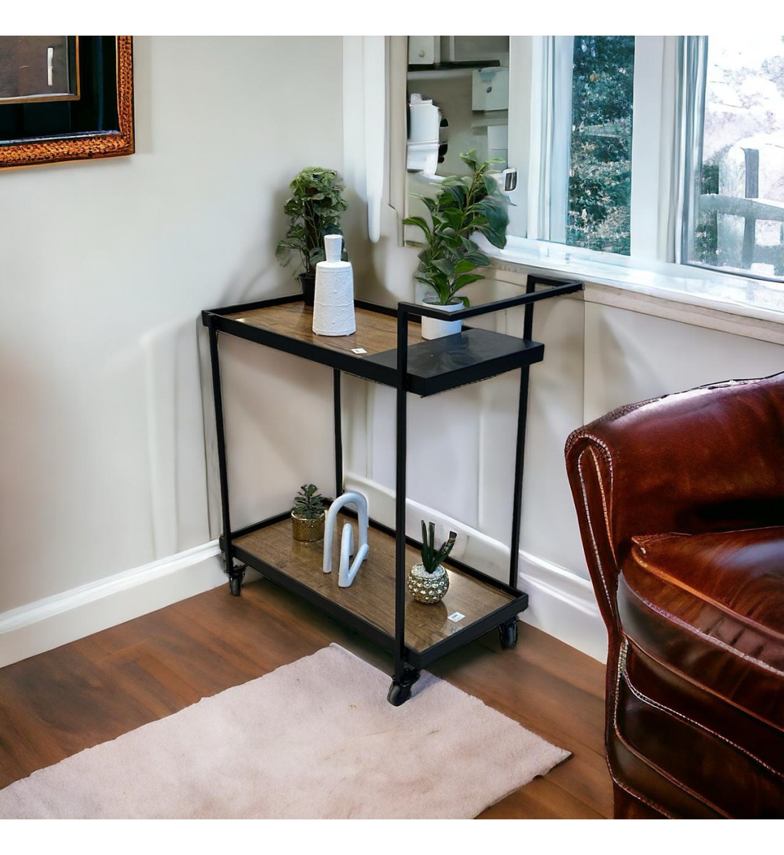 عربية تقديم2دور خشب 80×96× 40سم عربية تقديم2دور خشب 80×96× 40سم