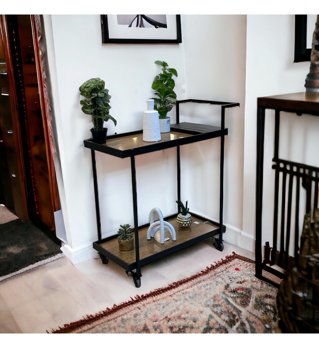 عربية تقديم2دور خشب 80×96× 40سم عربية تقديم2دور خشب 80×96× 40سم