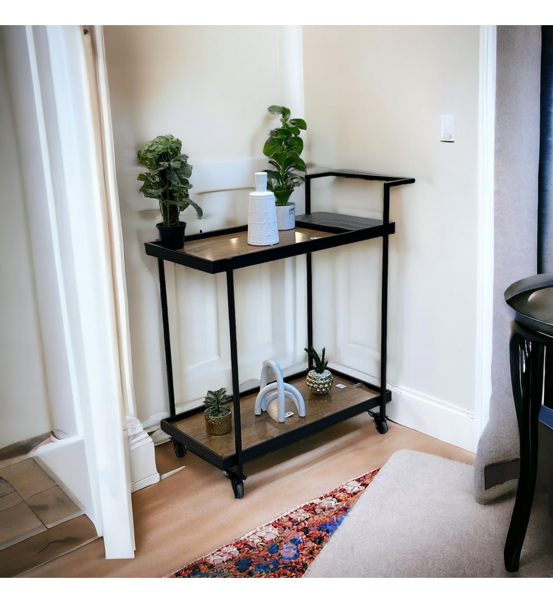 عربية تقديم2دور خشب 80×96× 40سم عربية تقديم2دور خشب 80×96× 40سم