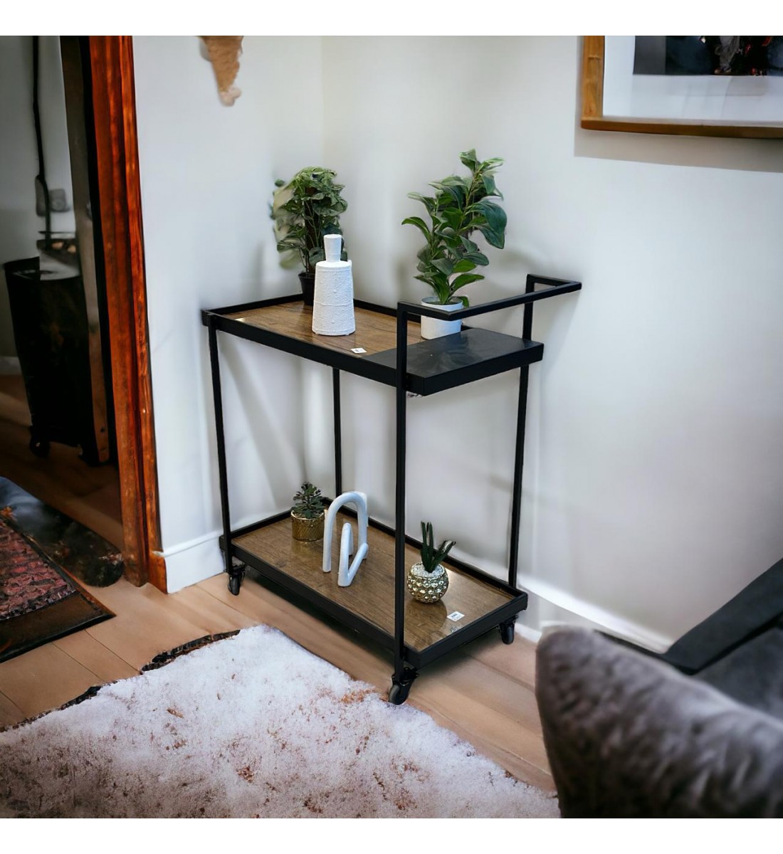 عربية تقديم2دور خشب 80×96× 40سم عربية تقديم2دور خشب 80×96× 40سم