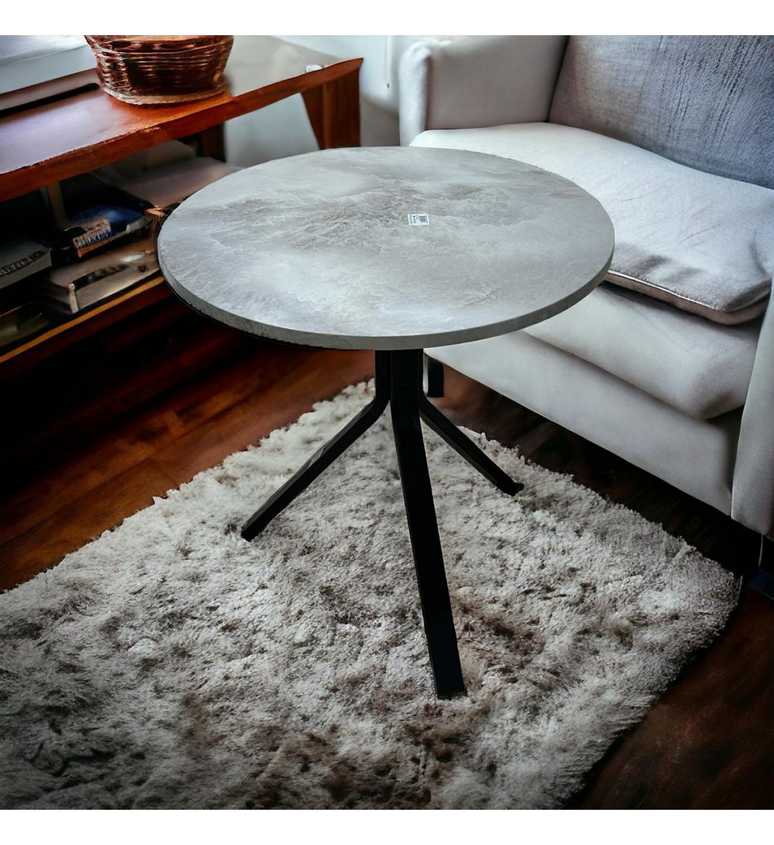 طاولة تقديم خشب دائرية 60×60×60سم