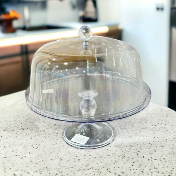 صينية تقديم بقاعدة اكرلك بغطاء 27×29 سم 