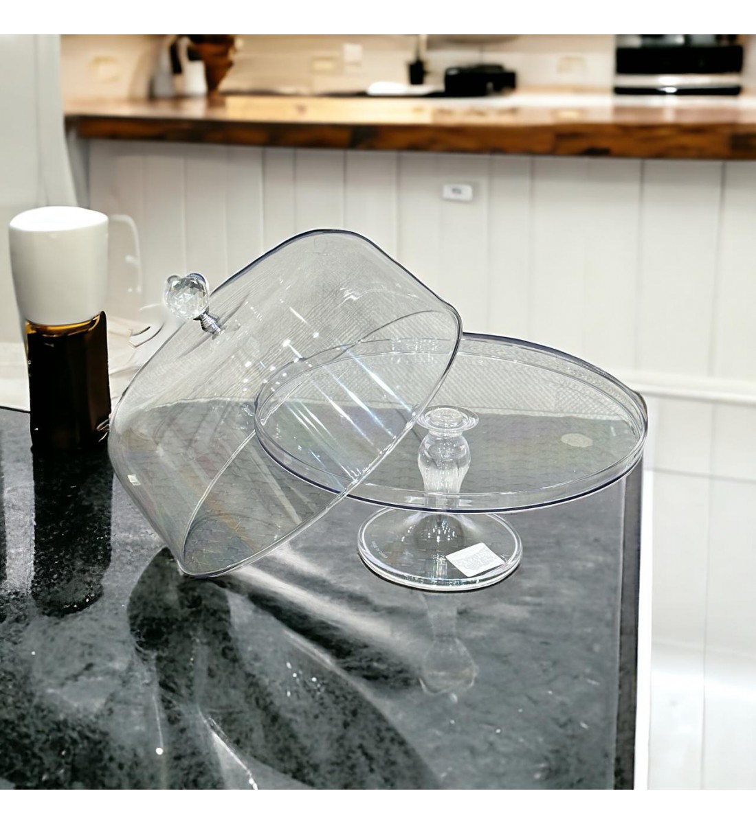 صينية تقديم بقاعدة اكرلك بغطاء 27×29 سم صينية تقديم بقاعدة اكرلك بغطاء 27×29 سم