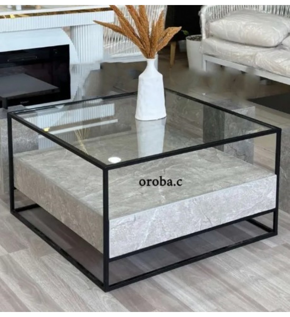 طاوله خدمه مفرد سطح زجاج خشب بديل الرخام مربعة 90×45×90 سم طاوله خدمه مفرد سطح زجاج خشب بديل الرخام مربعة 90×45×90 سم