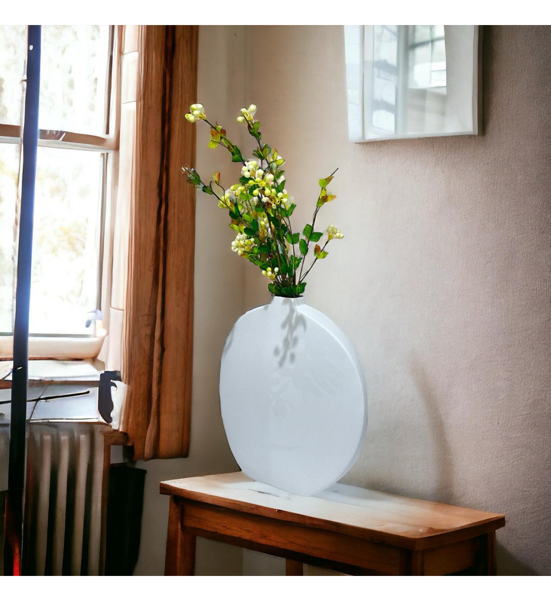 فازة سيراميك ابيض 28×25×4سم فازة سيراميك ابيض 28×25×4سم