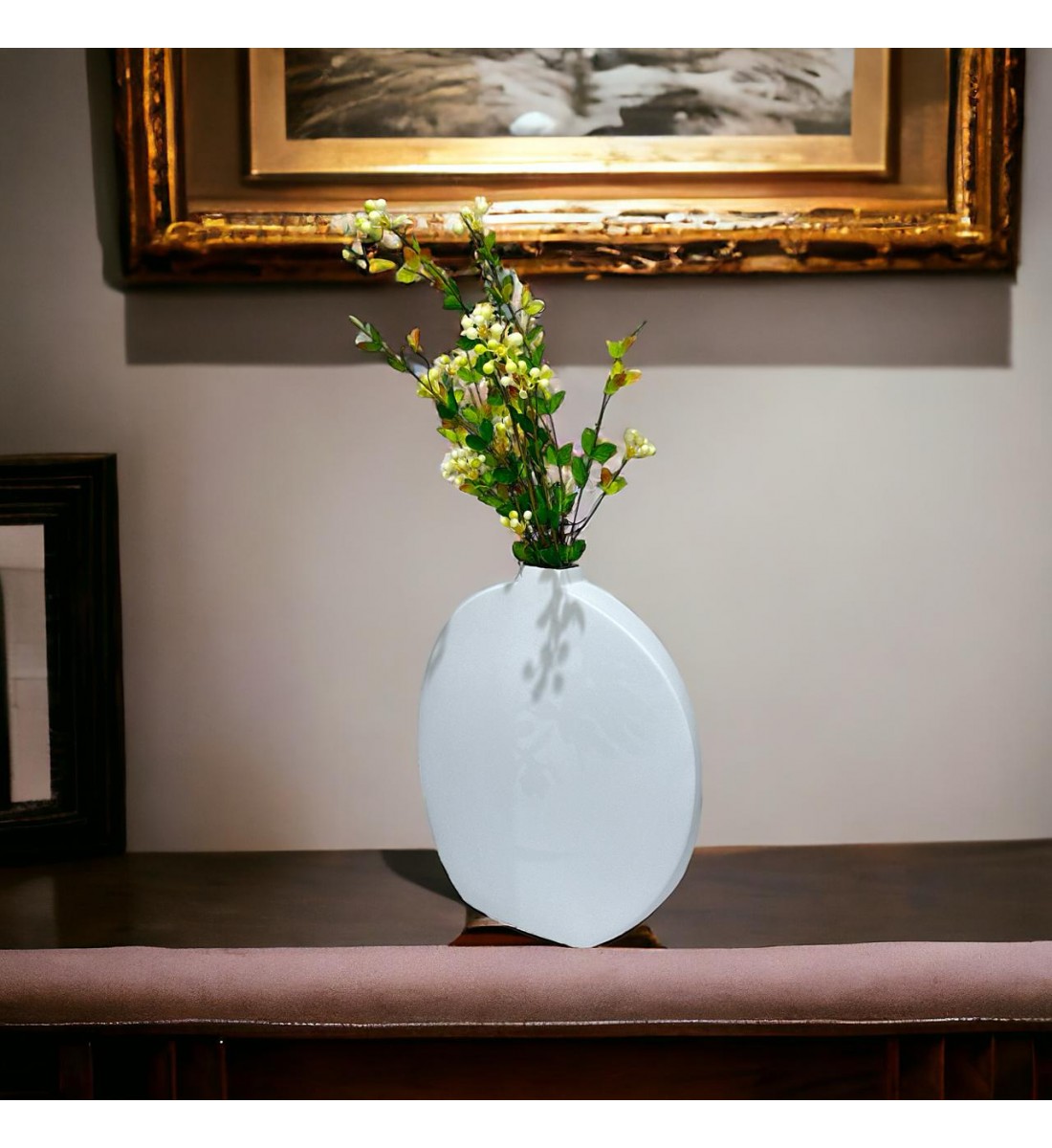 فازة سيراميك ابيض 28×25×4سم فازة سيراميك ابيض 28×25×4سم