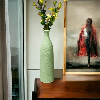  مزهرية سيراميك - اخضر فاتح  - مقاس 33×4سم 