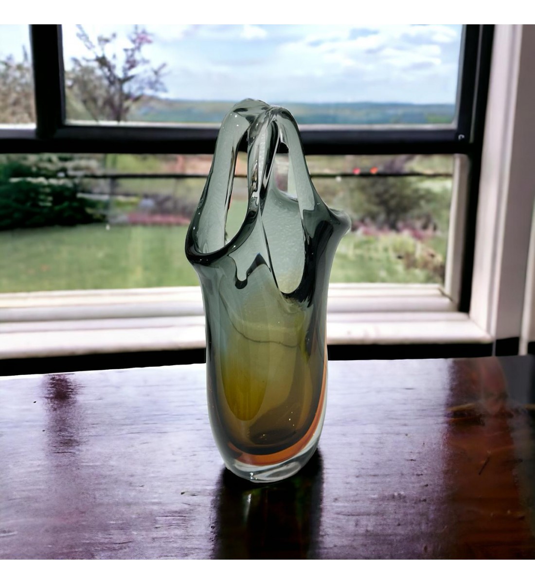 مزهرية زجاج عضوية من كوبي - 35×18×8سم 