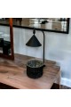 Indian buffet heater, black and silver, 1.5 liters