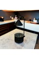 Indian buffet heater, black and silver, 1.5 liters