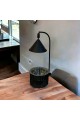 Indian buffet heater, black and silver, 1.5 liters