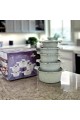  Light granite pots set 10 pieces 