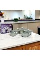  Light granite pots set 10 pieces 