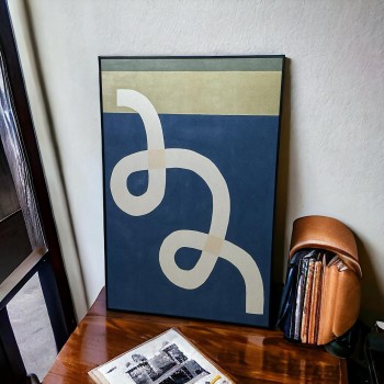   لوحه زينة حائط كانفاس ملمس خشن  باطار اسود 150×100سم 