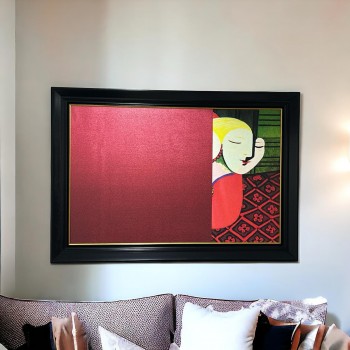   لوحه زينة حائط كانفاس ملمس خشن  باطار اسود 130×90سم 