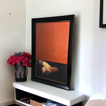   لوحه زينة حائط كانفاس ملمس خشن  باطار اسود 130×90سم 