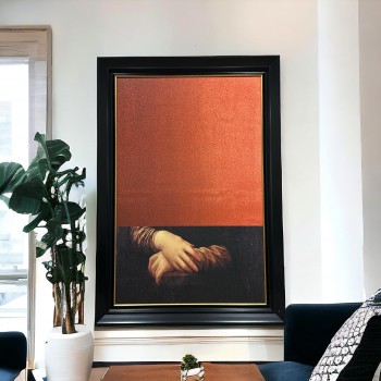   لوحه زينة حائط كانفاس ملمس خشن  باطار اسود 130×90سم 