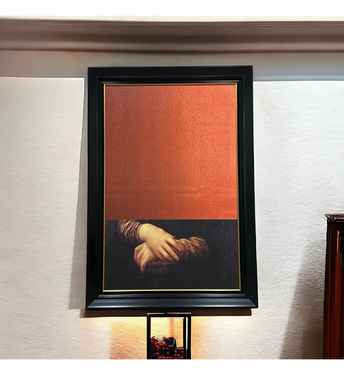   لوحه زينة حائط كانفاس ملمس خشن  باطار اسود 130×90سم 