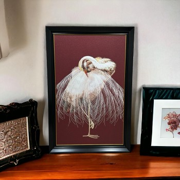   لوحه زينة حائط كانفاس ملمس خشن  باطار اسود 100×150سم 